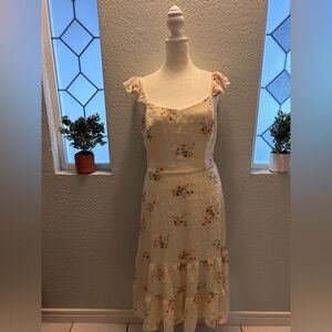 Lily Rose Cream Floral Midi Dress
